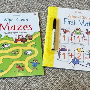 New Usborne wipe clean book set (2)